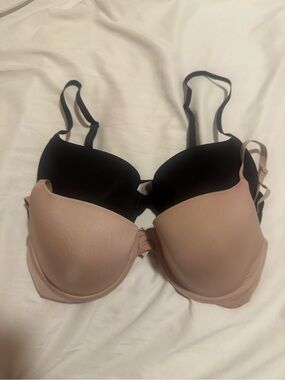 Calvin Klein Smooth T-Shirt Bras - Black & Nude
